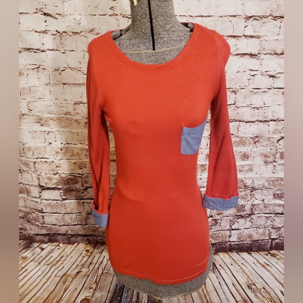 twik Tunic 3/4 Sleeves Rollup Cuffs Petite Small